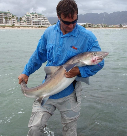 Jimmy with a Black spot gully shark Jimmy with a Black spot gully shark